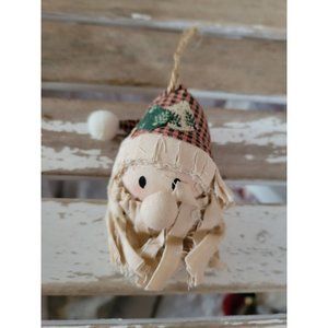 Country Santa snowman ornaments folk art